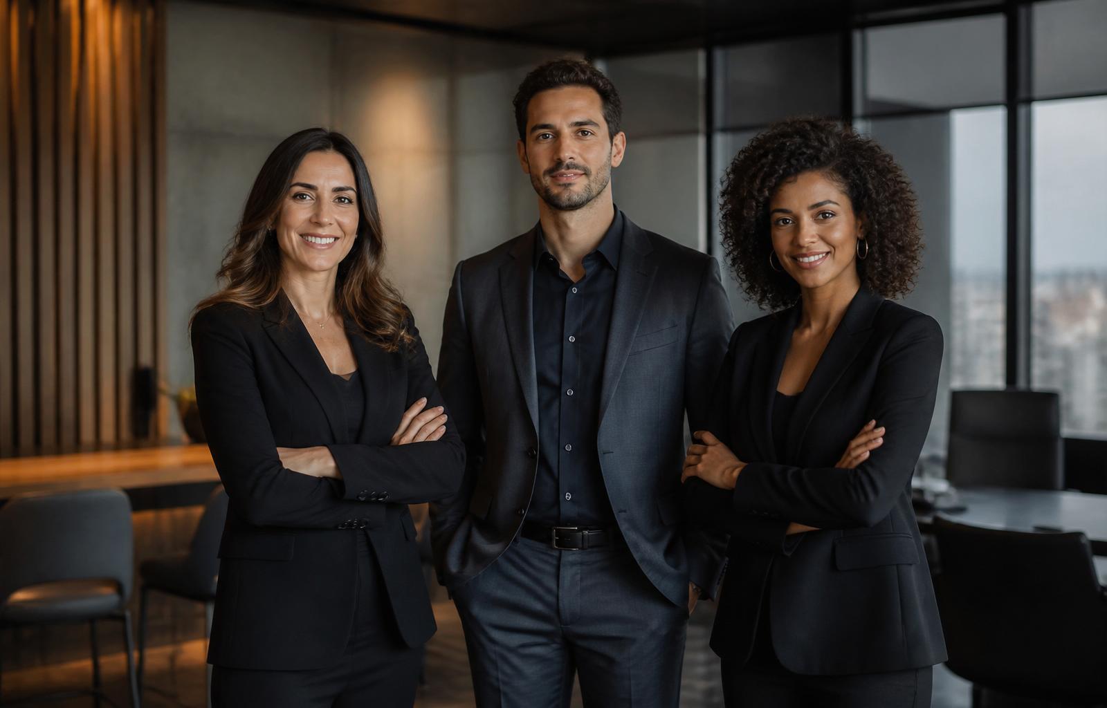 Equipe Zero1 Assessoria em escritório moderno